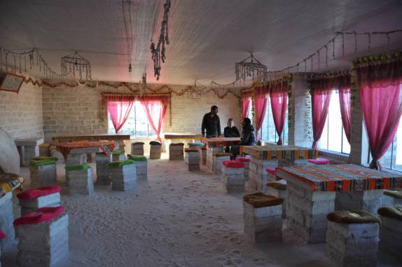 Nosso Hotel de Sal em Puerto Chuvica, no Salar de Uyuni, na Bolívia